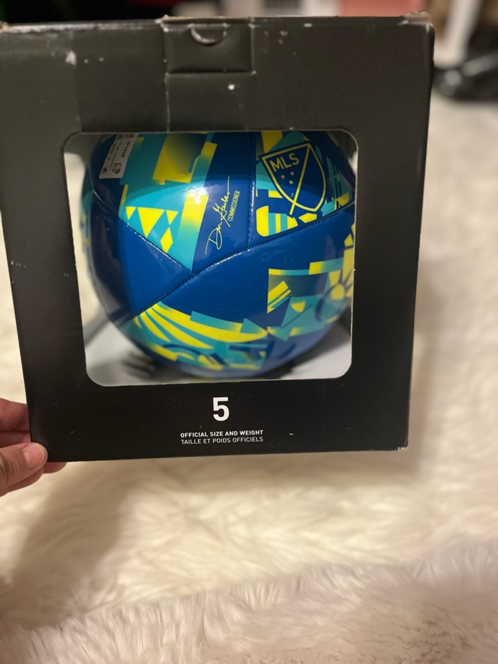 adidas Blue & Yellow MLS Pattern Soccer Ball 5 - Picture 2 of 9
